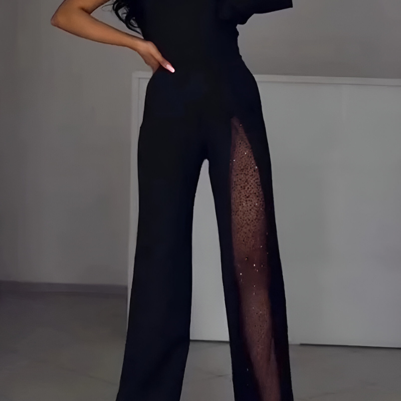 Artemis – Elegantni kombinezon širokih nogavica na jedno rame