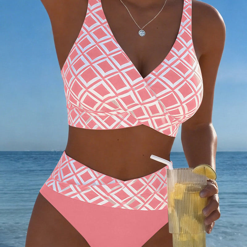 Sara – Bikini od dva dela sa grudnjakom u kroju i dijamantskim printom