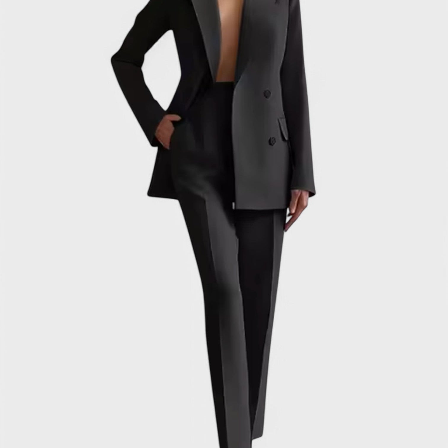 Olívia – Elegantni komplet sa blejzerom i pantalonama