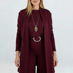 Dionisa – Elegantni trodelni komplet sa kardiganom, topom i pantalonama