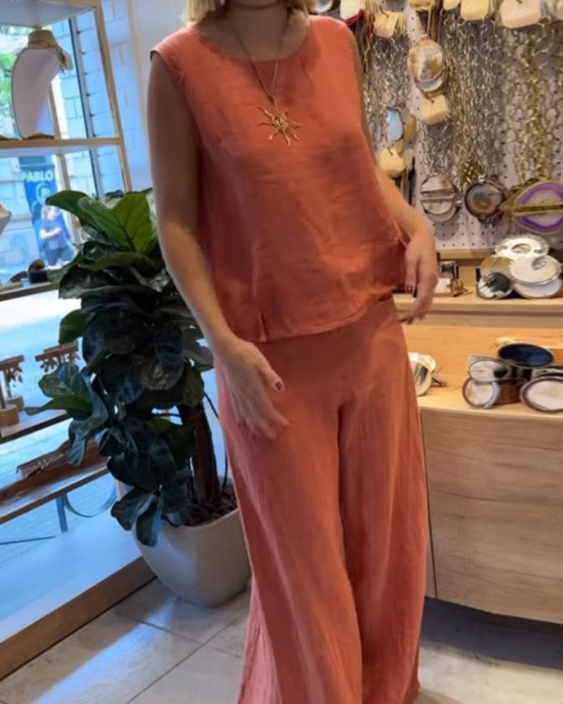 Lenila – Boho komplet sa bluzom i pantalonama