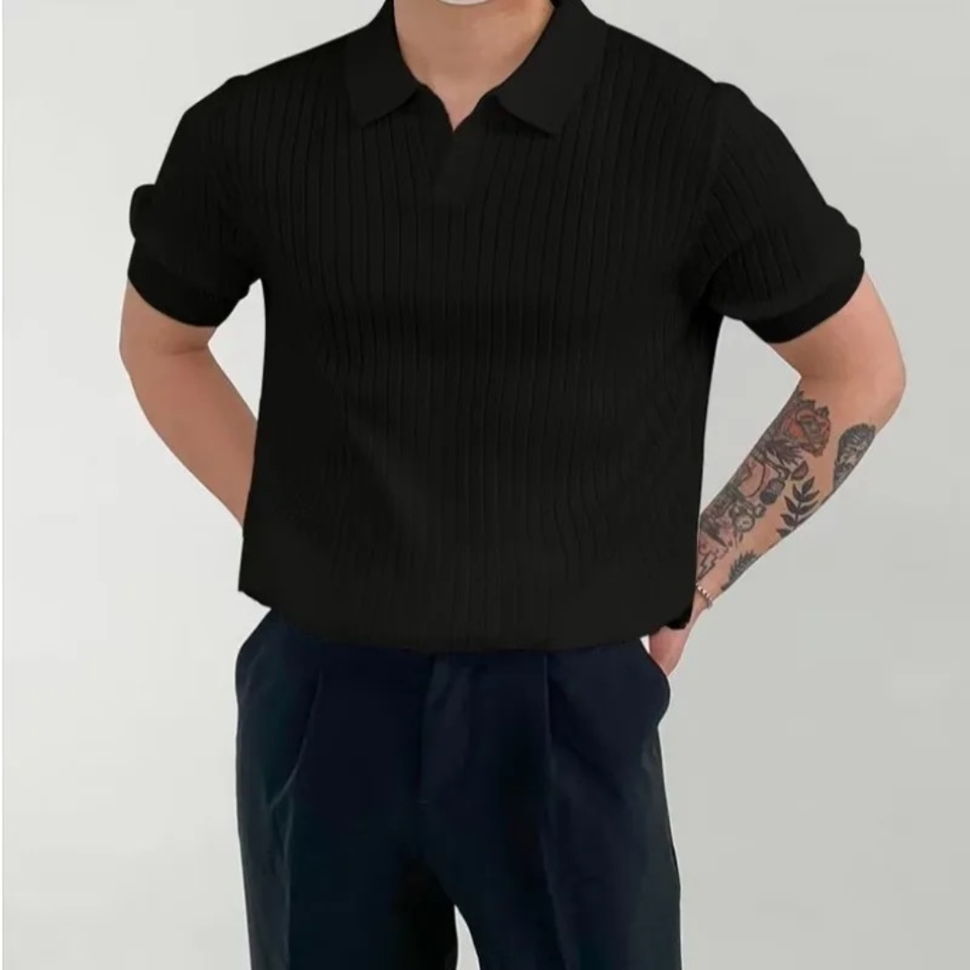 Cristiano – Elegantna Rebrasta Polo Majica