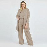 Dionisa – Elegantni trodelni komplet sa kardiganom, topom i pantalonama