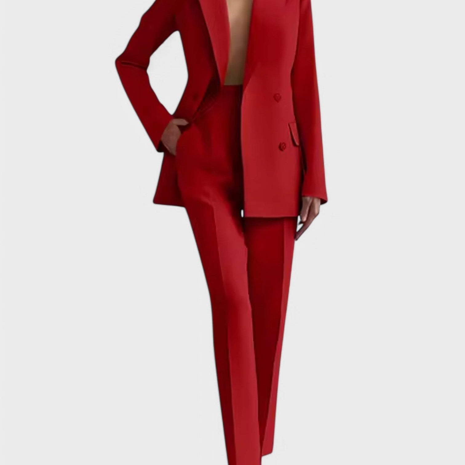 Olívia – Elegantni komplet sa blejzerom i pantalonama