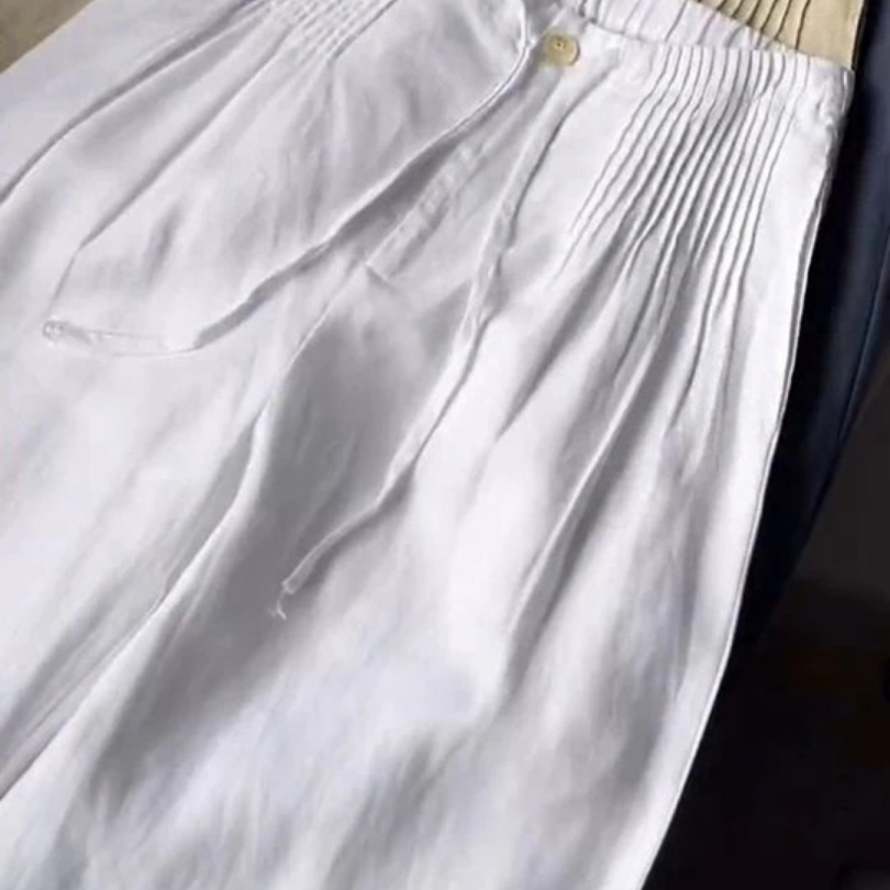 Zofia – Pamučne pantalone širokih nogavica za žene
