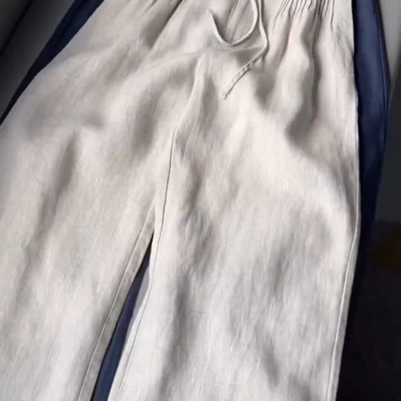 Zofia – Pamučne pantalone širokih nogavica za žene