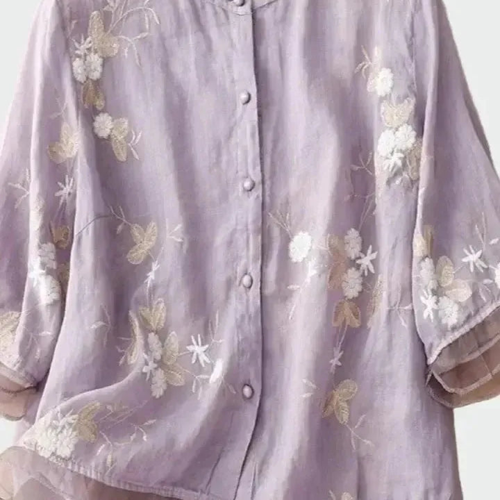 Bloom – Roze bluza sa cvetnim vezom