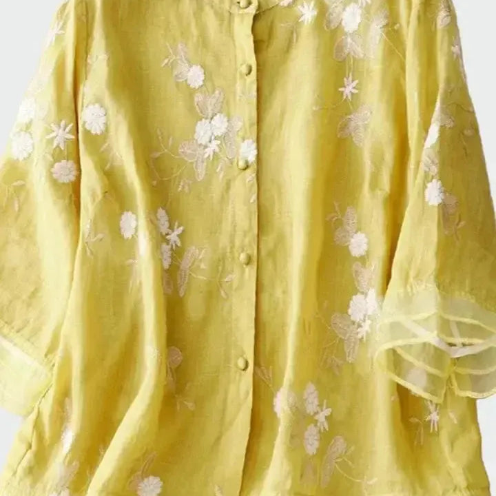 Bloom – Roze bluza sa cvetnim vezom