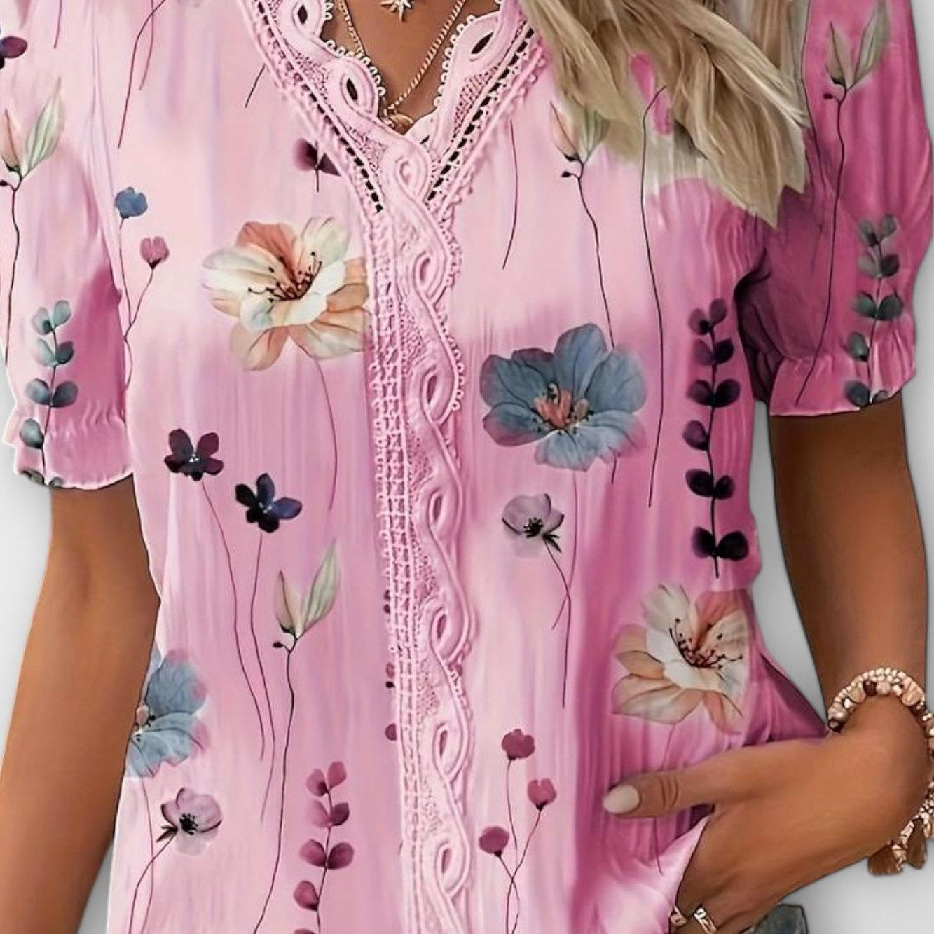 Bruna - Elegantan top sa V izrezom u obliku srca