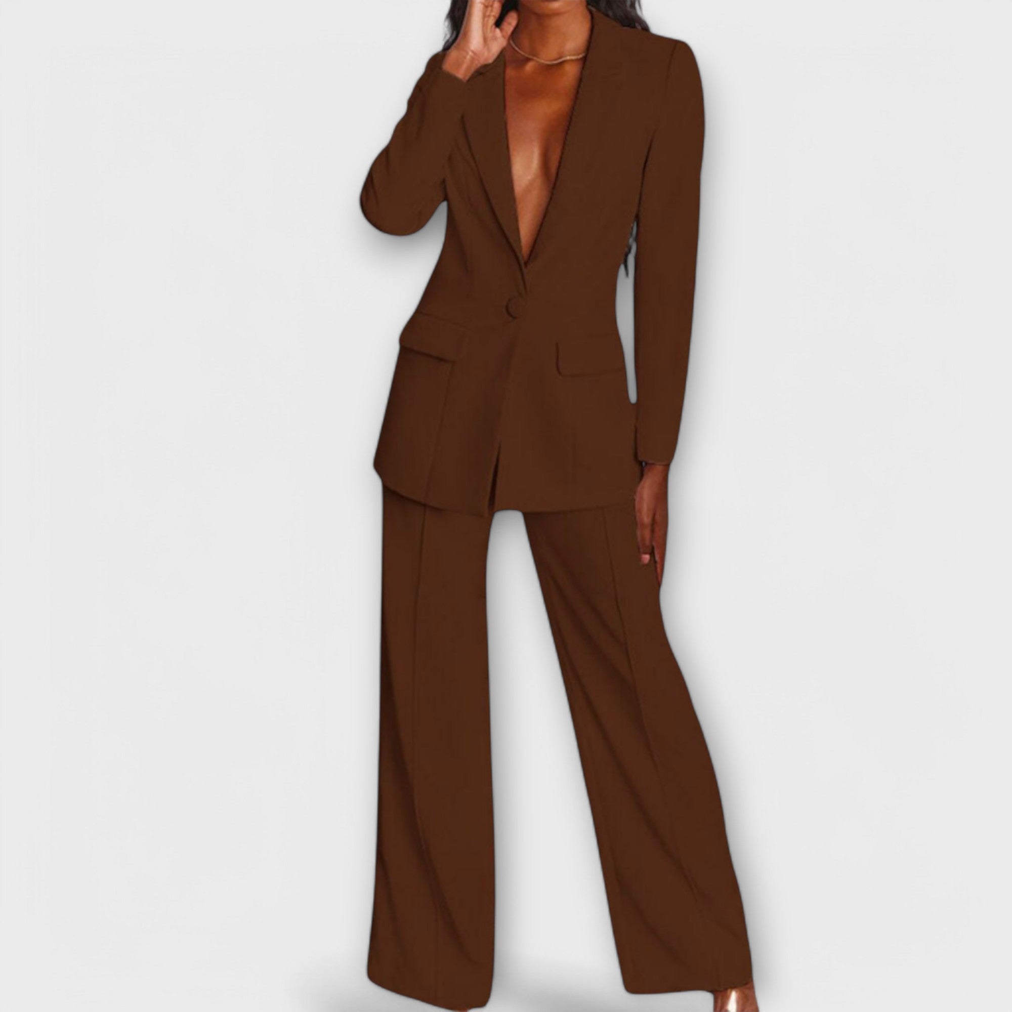 Fernanda – Elegantni komplet sa blejzerom i pantalonama