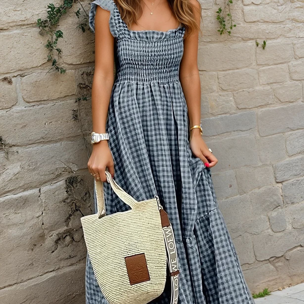 Ana - Karirana haljina