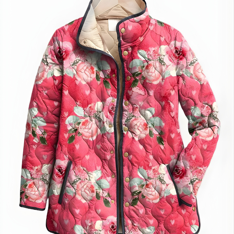 CARTER™ | Šarmantna Prošivena Jakna sa Vintage Cvetnim Printom