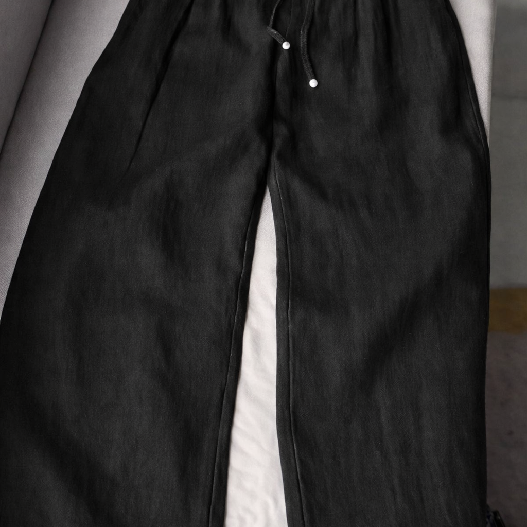 Zofia – Pamučne pantalone širokih nogavica za žene