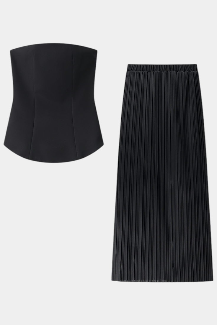 Clarita – Elegantni komplet sa topom i suknjom