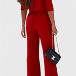 Cleo – Elegantni komplet sa košuljom i širokim pantalonama