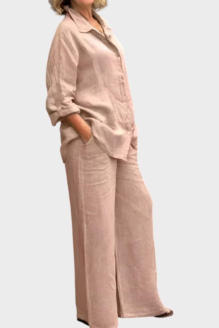 Komplet sa bluzom i pantalonama – Roze model