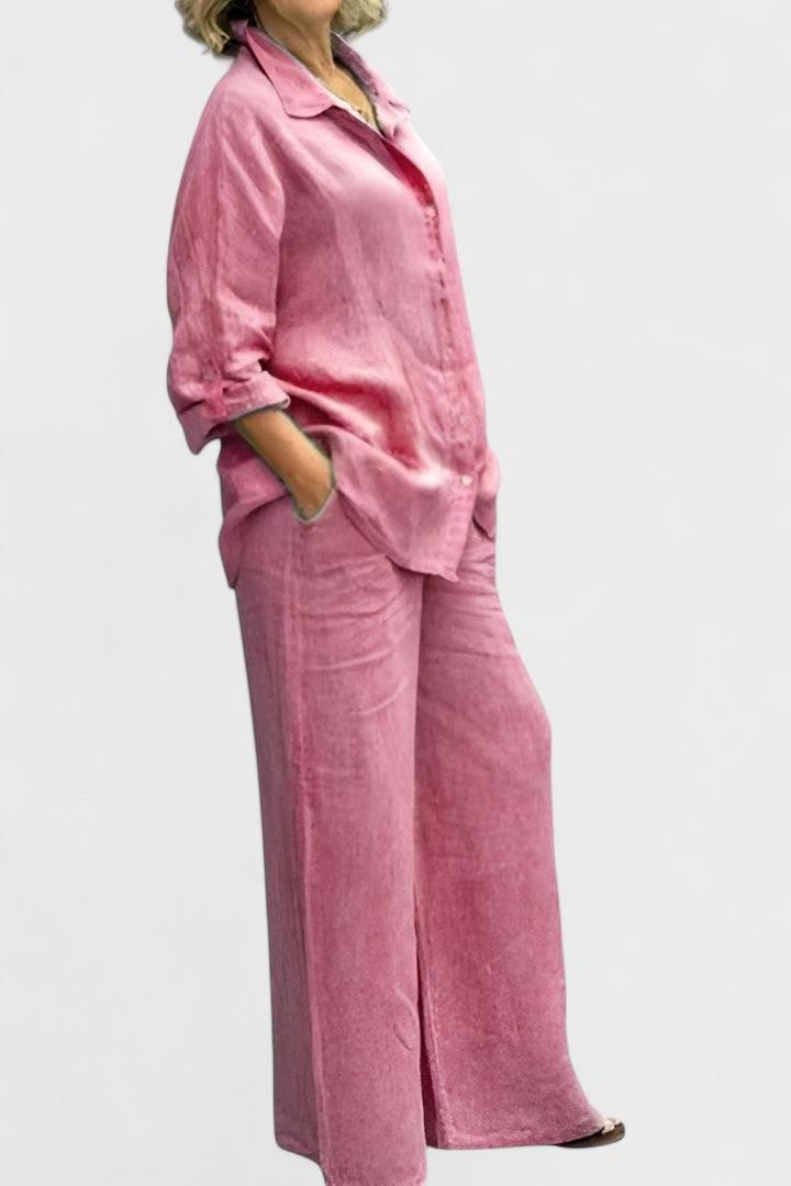 Komplet sa bluzom i pantalonama – Roze model