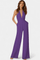 Ljubičasti elegantni kombinezon