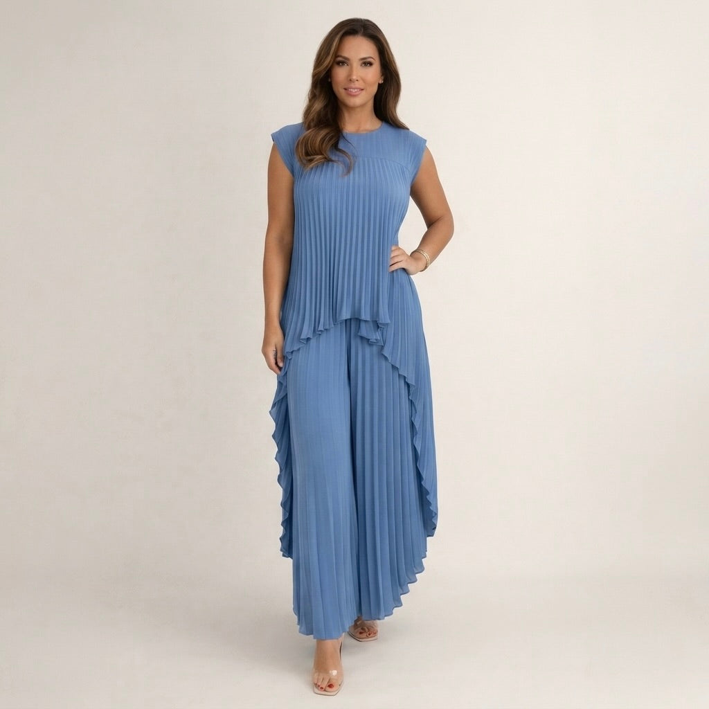 Aldina – Elegantni dvodelni plisirani komplet
