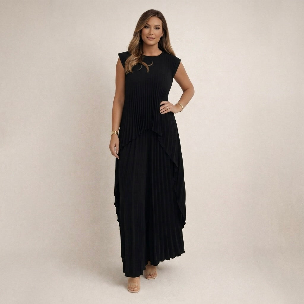 Aldina – Elegantni dvodelni plisirani komplet