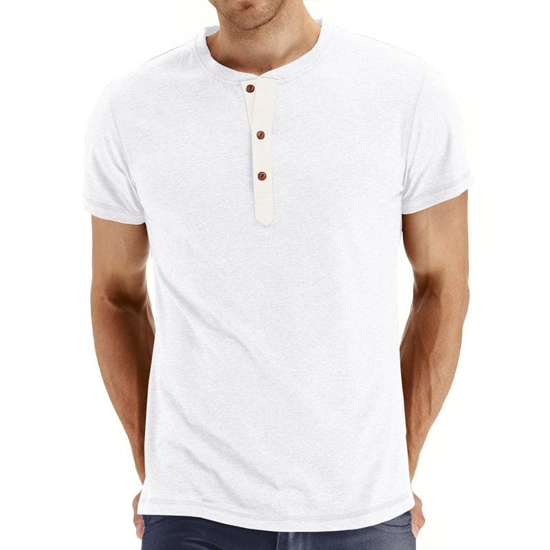 Henley Majica – Meka Pletenina, Kragna na Dugmad