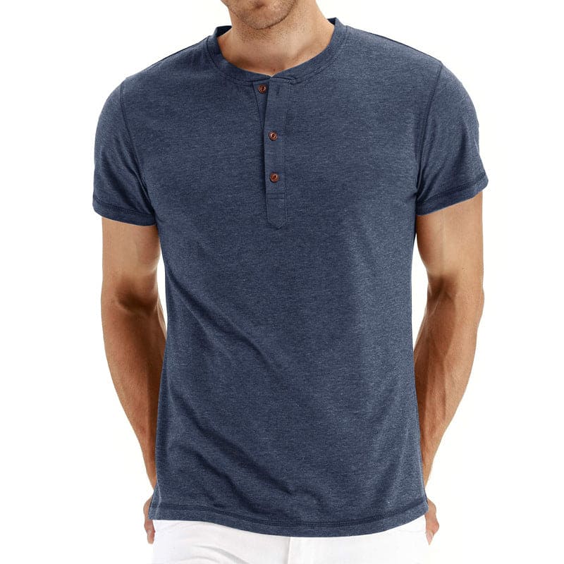 Henley Majica – Meka Pletenina, Kragna na Dugmad
