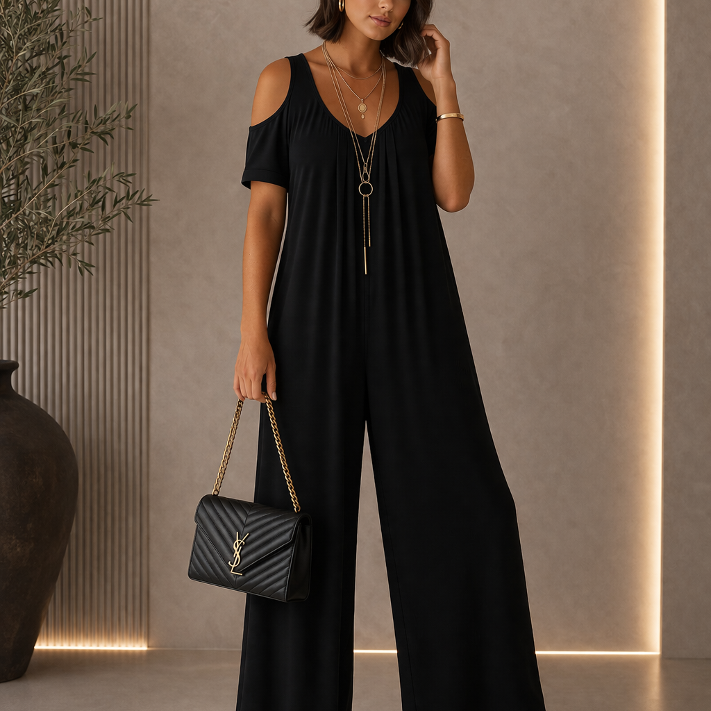 Lulu – Elegantni kombinezon sa otkrivenim ramenima