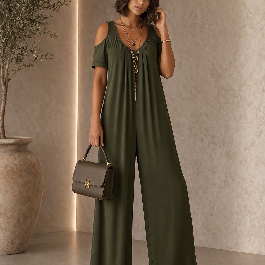 Lulu – Elegantni kombinezon sa otkrivenim ramenima