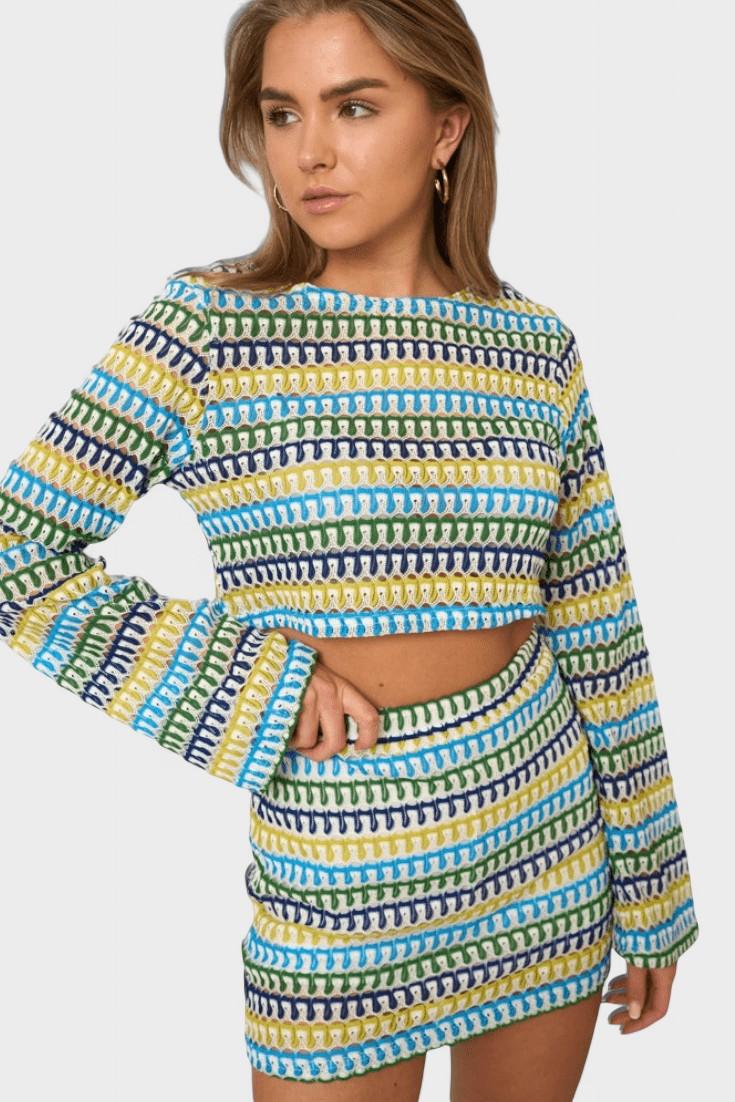 Islene – Letnji boho komplet sa heklanim topom i pantalonama