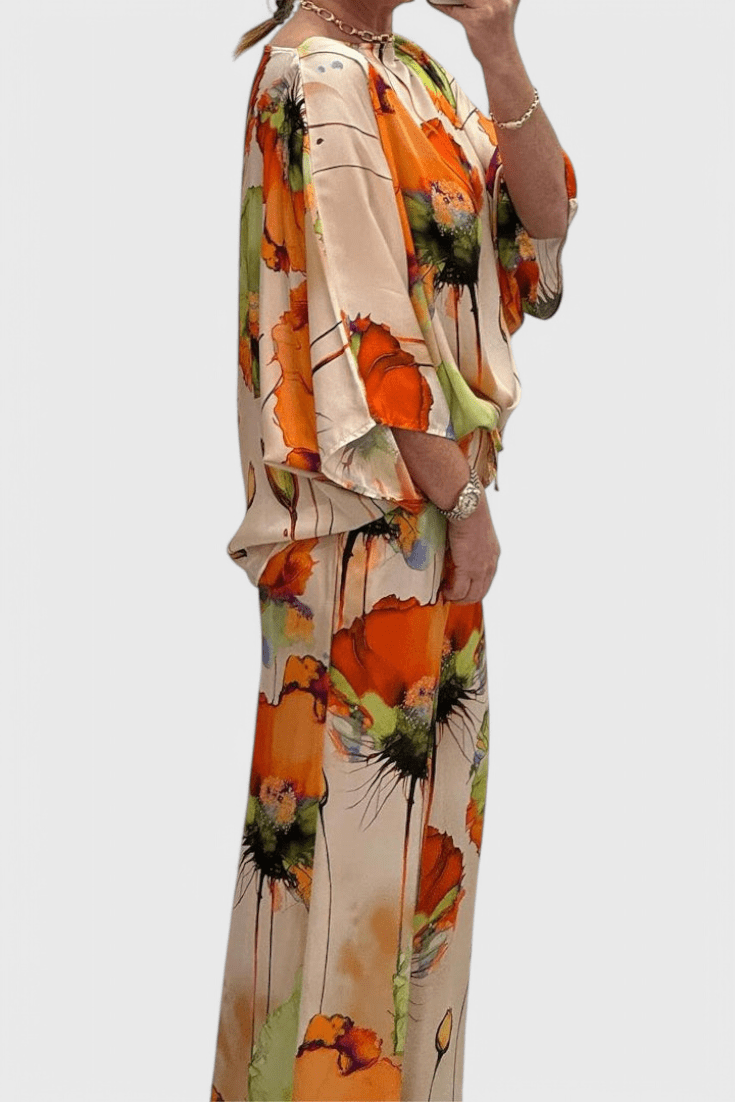 Karoline – Elegantni komplet sa topom i pantalonama