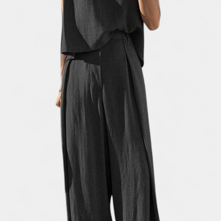 Lauren – Minimalistički komplet sa bluzom i pantalonama