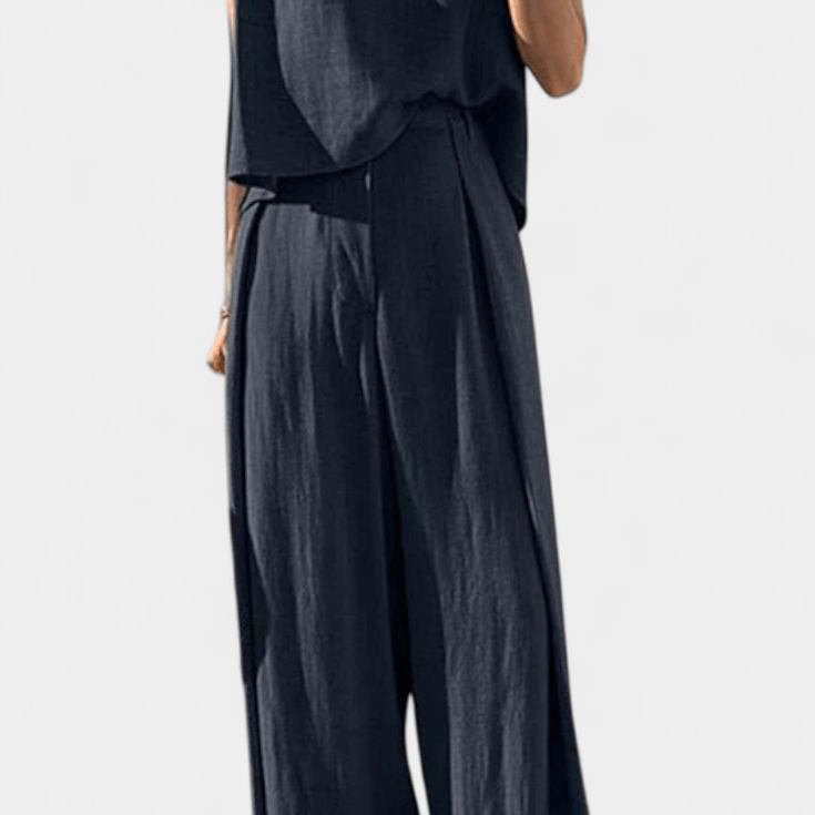 Lauren – Minimalistički komplet sa bluzom i pantalonama