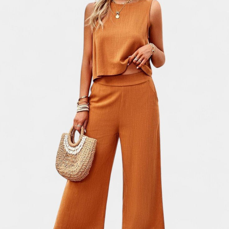 Lavinia Boho – Boho komplet sa topom i pantalonama