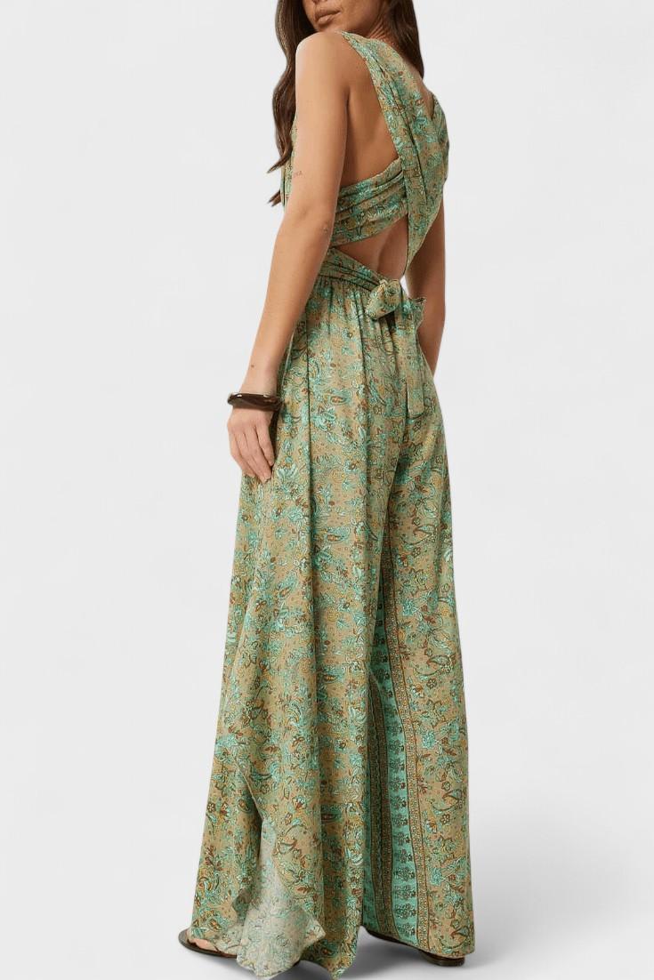 Leandra – Boho cvetni kombinezon