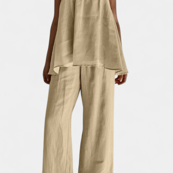 Lía – Minimalistički komplet sa topom i pantalonama