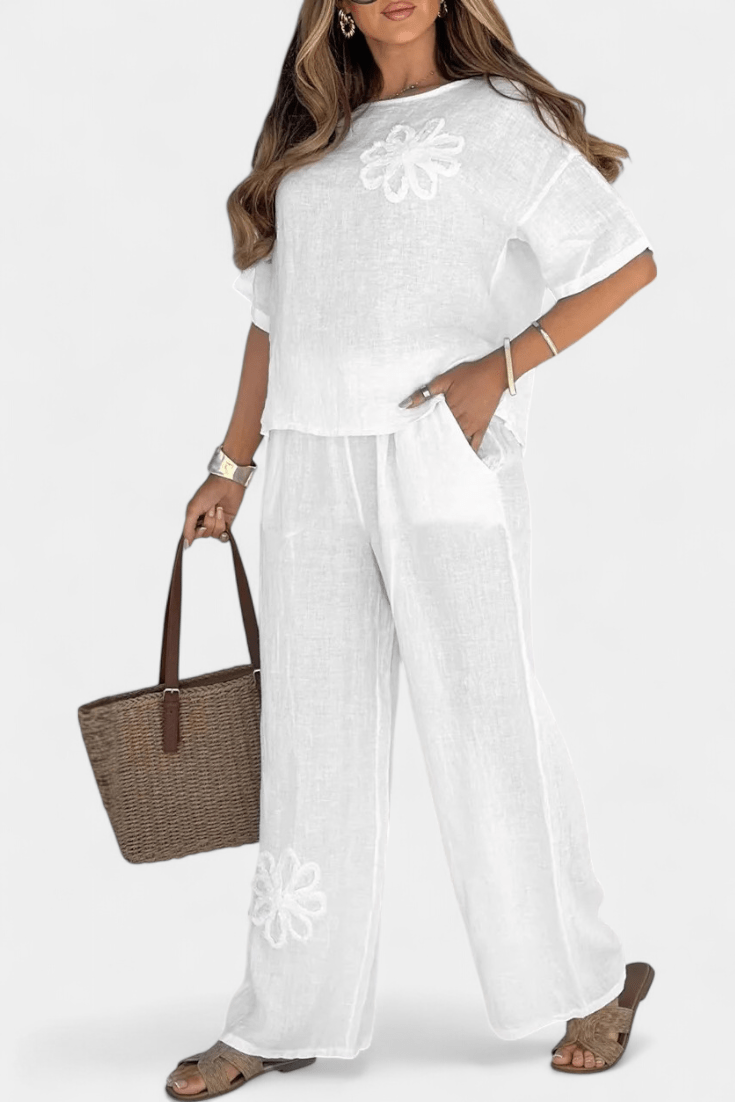 Natalia – Boho komplet sa bluzom i pantalonama