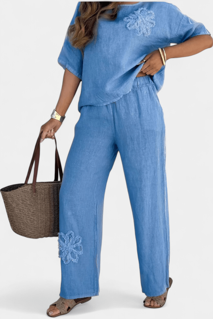 Natalia – Boho komplet sa bluzom i pantalonama