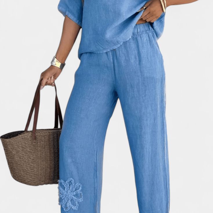 Natalia – Boho komplet sa bluzom i pantalonama