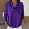Džemper Gioia sa drapiranom kragnom – ljubičasta