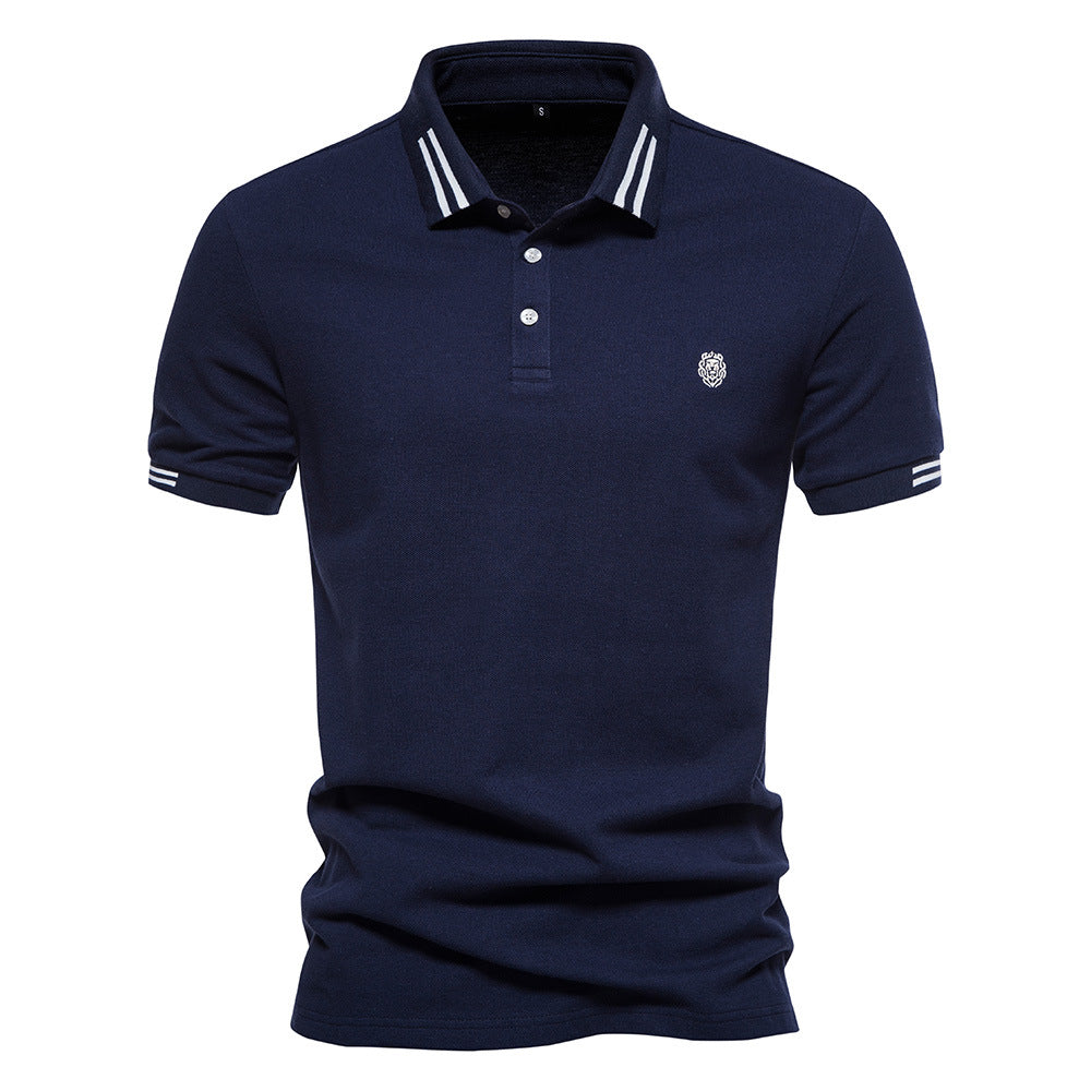 Polo Majica – Strukturirana Prugasta Kragna
