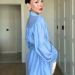 Elena – Komplet sa bluzom i širokim pantalonama