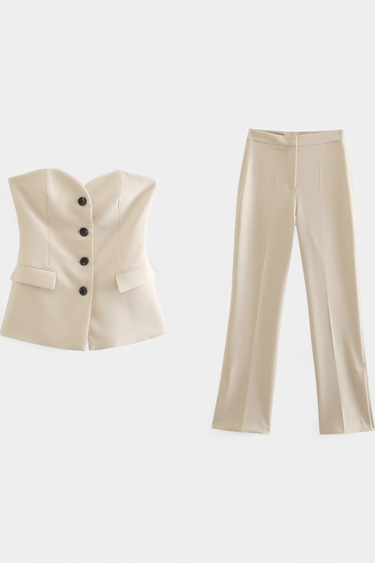 Sada Paesha – Minimalistički komplet sa topom i pantalonama