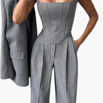Sienna – Elegantni trodelni komplet sa blejzerom, topom i pantalonama