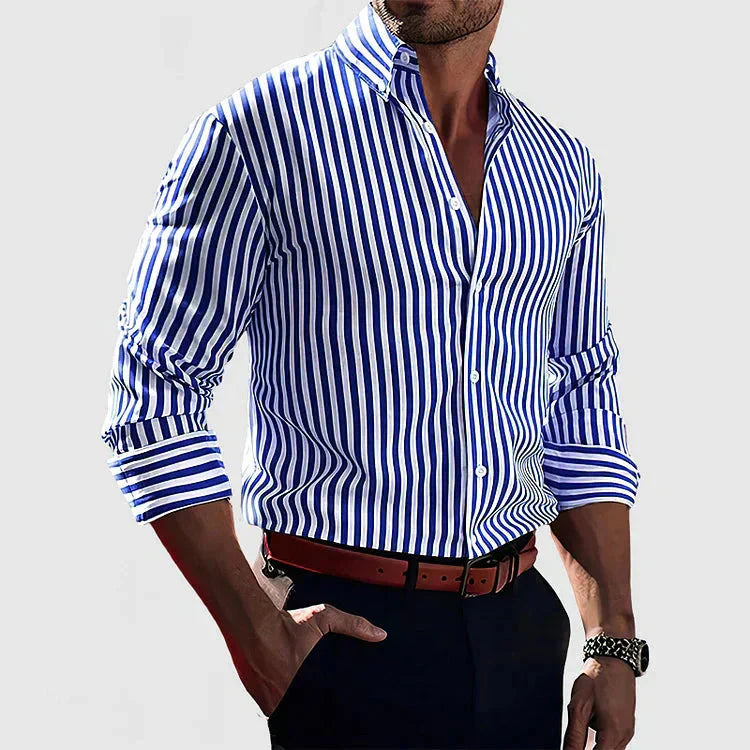 Overshirt košulja na pruge – mekana mešavina