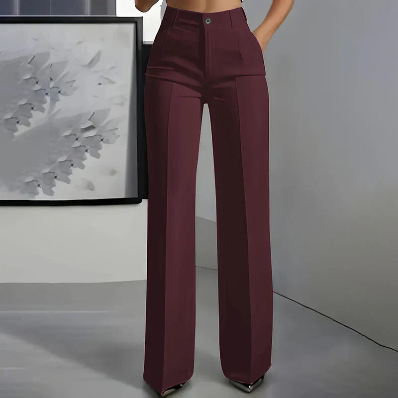 Eddi | Elegantne pantalone visokog struka pravog kroja