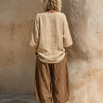 Runa – Boho trodelni komplet sa kardiganom, bluzom i pantalonama
