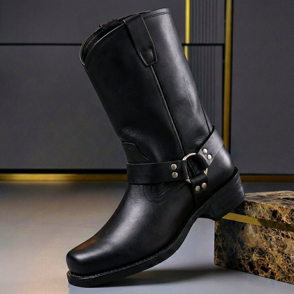 Victor – Muške čizme sa metalnim detaljima – opsidijan crna