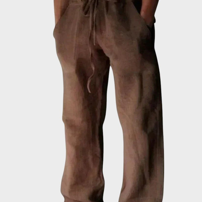 Opuštene pantalone sa vrpcom