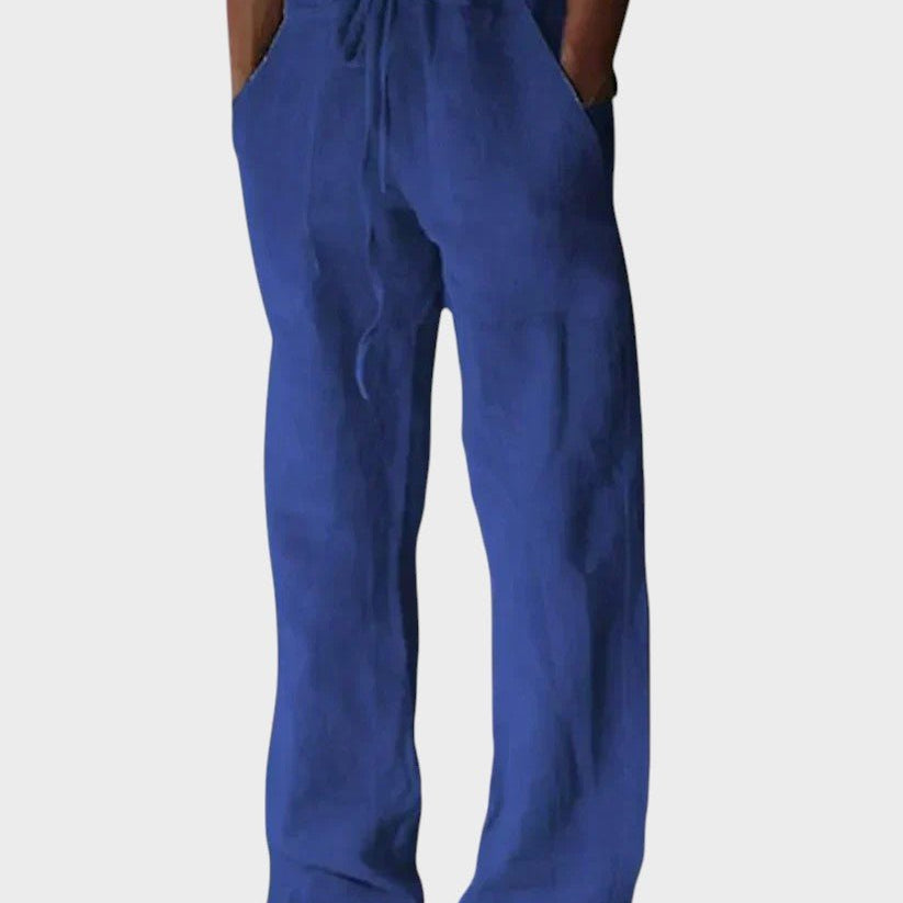 Opuštene pantalone sa vrpcom