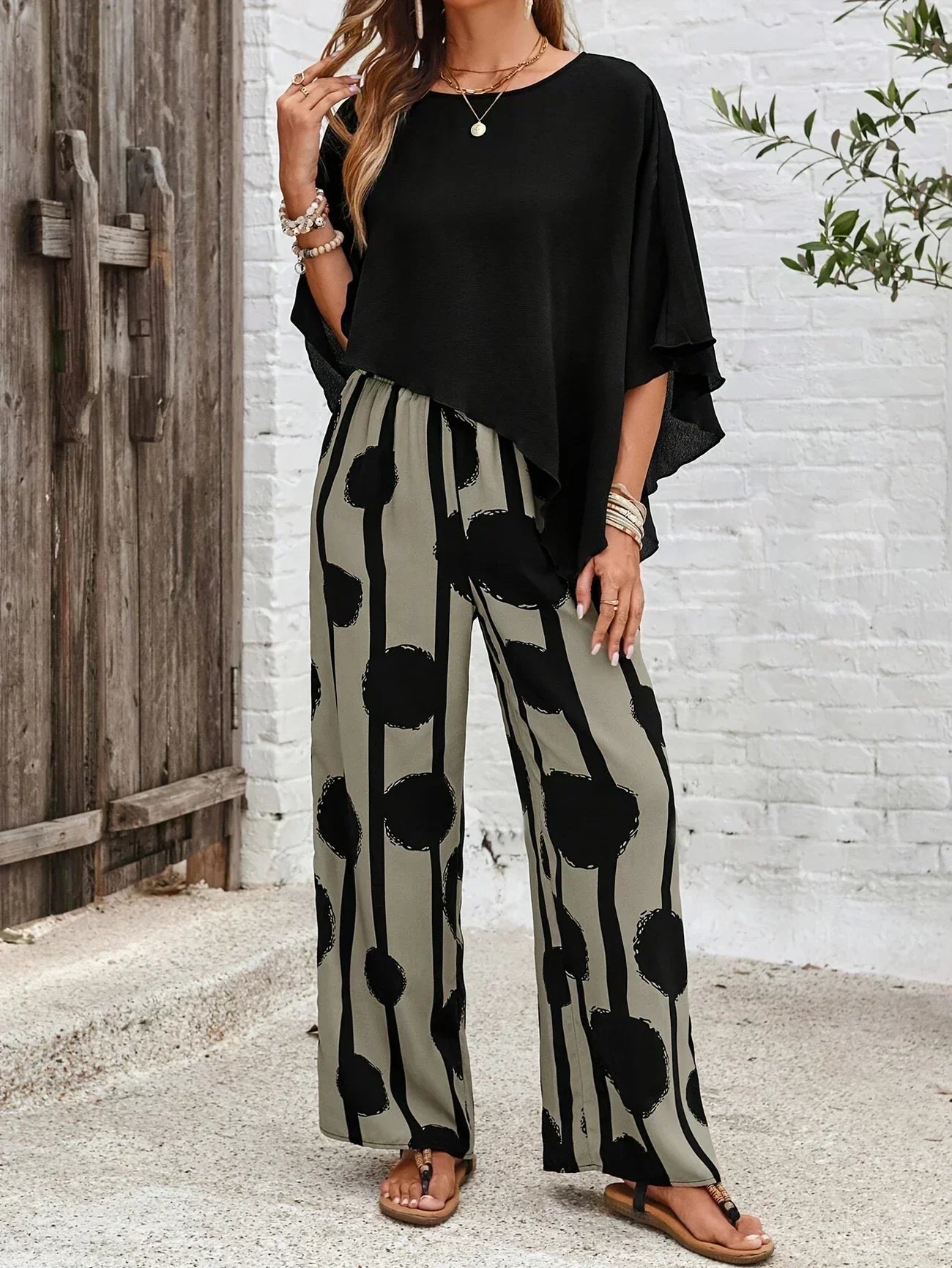 Sabria – Boho komplet sa topom i pantalonama